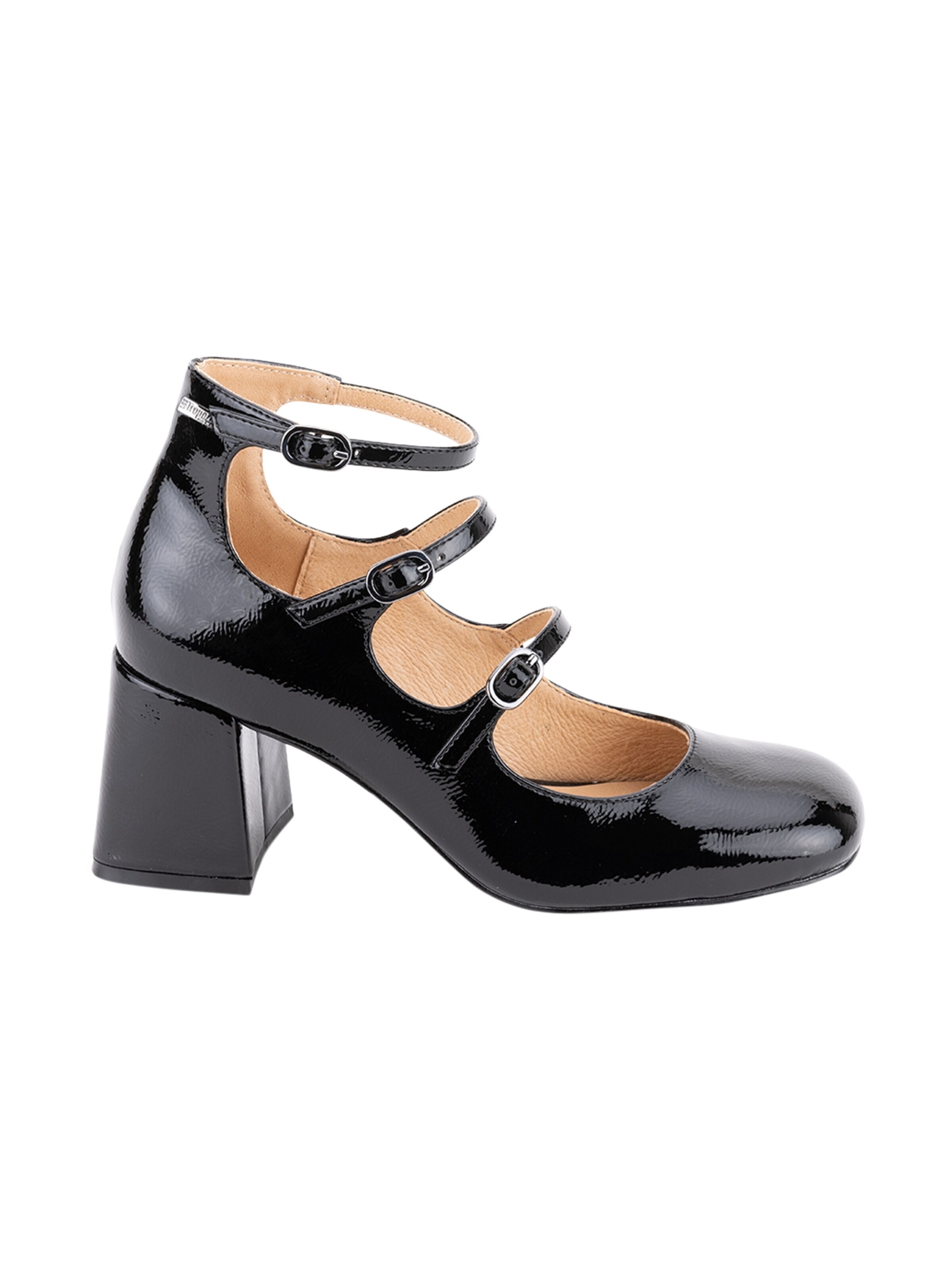 Ballerina 'Delphine – Ballerinas mit Absatz aus Leder' di Les Tropéziennes in nero