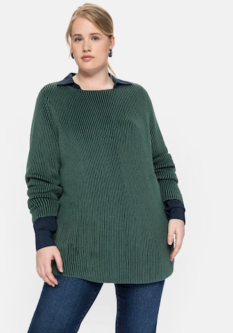 Pull-over SHEEGO en vert : devant