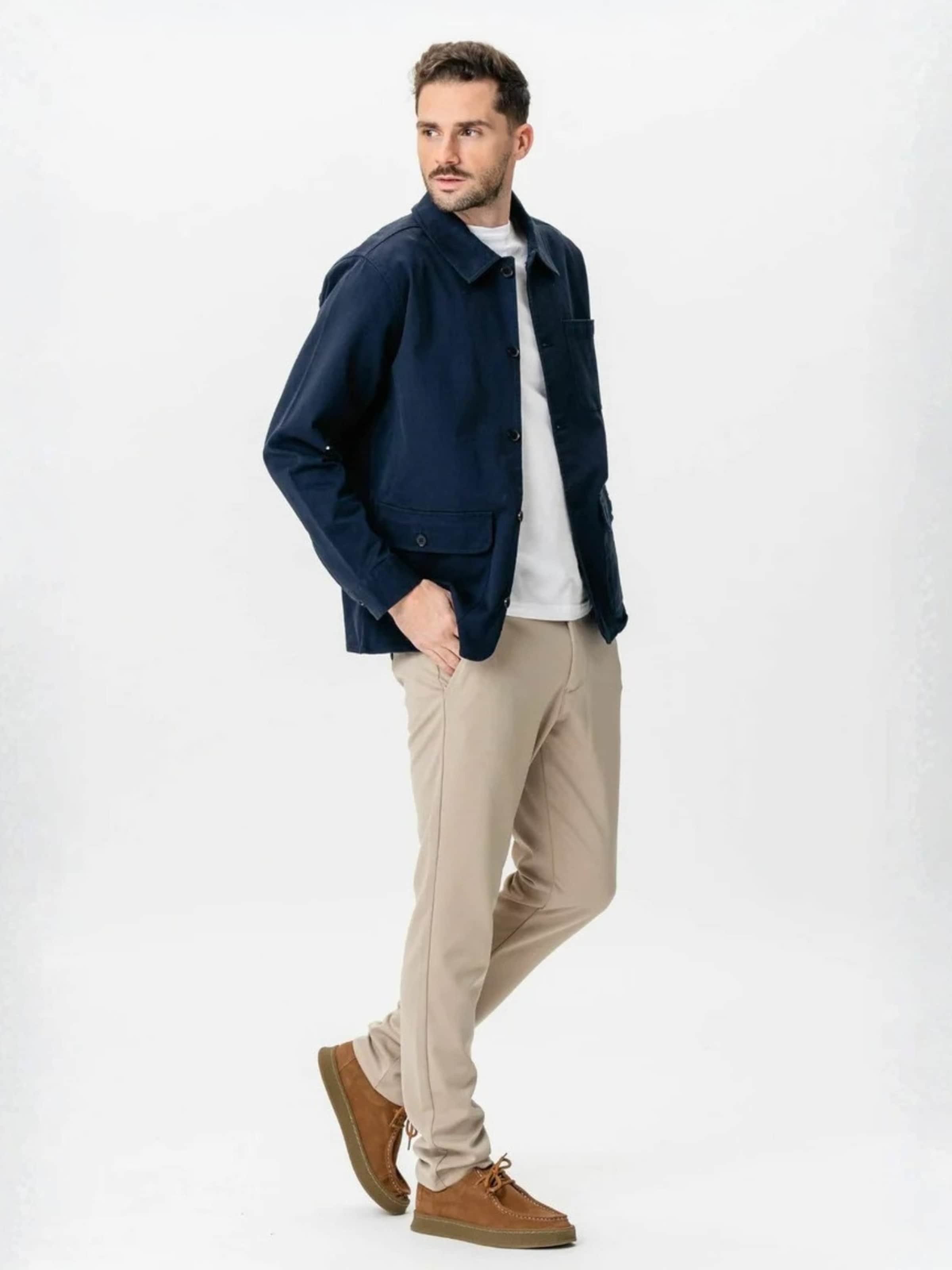 Veste mi-saison ' Twill Shirt ' TEESHOPPEN en bleu