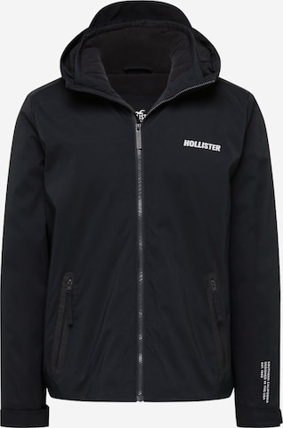 Veste mi-saison HOLLISTER en noir : devant