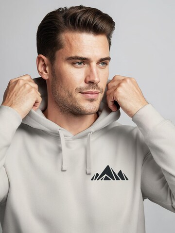 Neverless Sweatshirt 'Berg Polygon' in Beige
