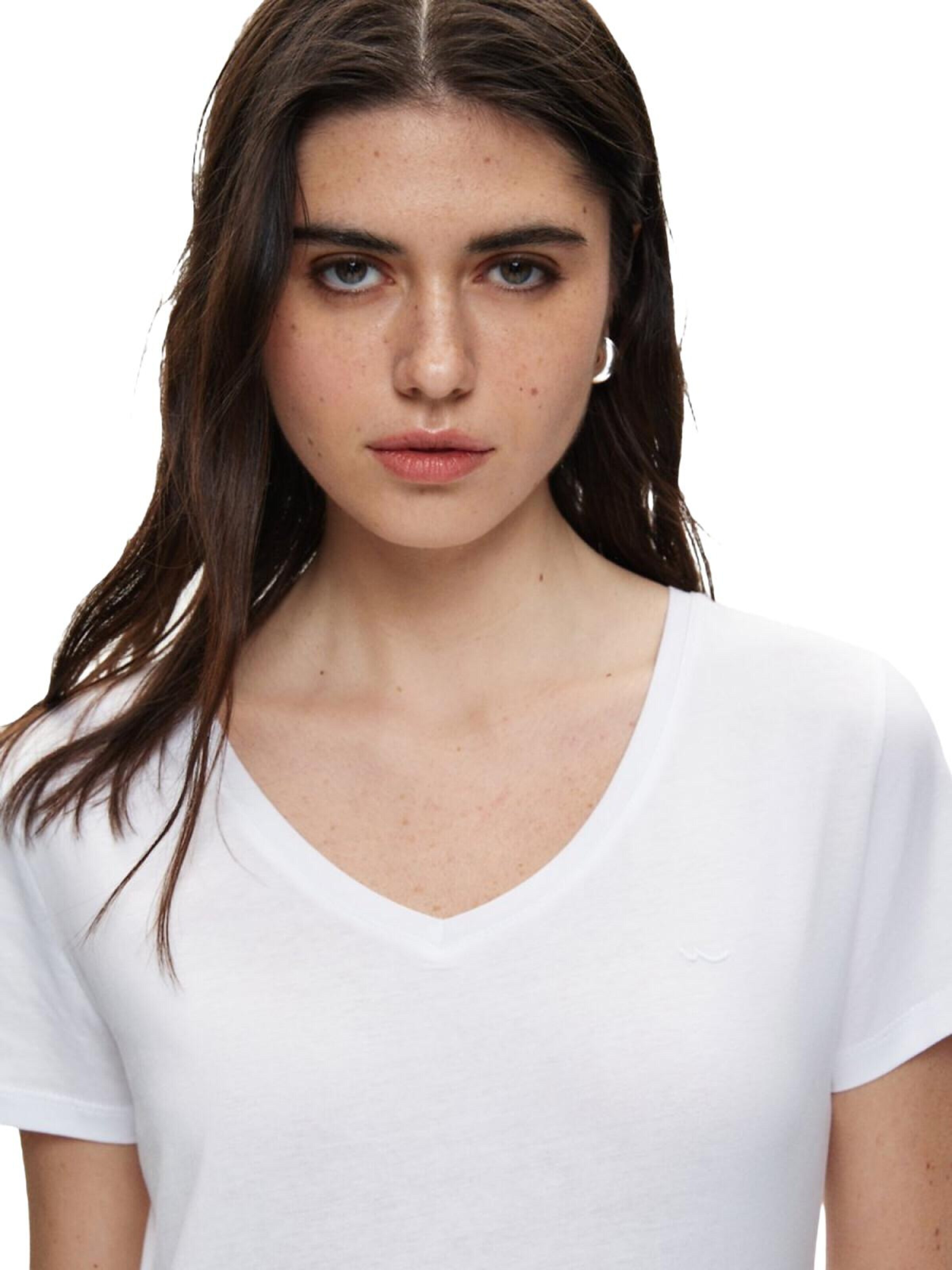 Maglietta 'LTB Jeans Damen-T-Shirt mit V-Ausschnitt' di LTB Jeans in bianco