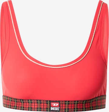 DIESEL Bustier Bikinitop 'BRASS' in Rood: voorkant