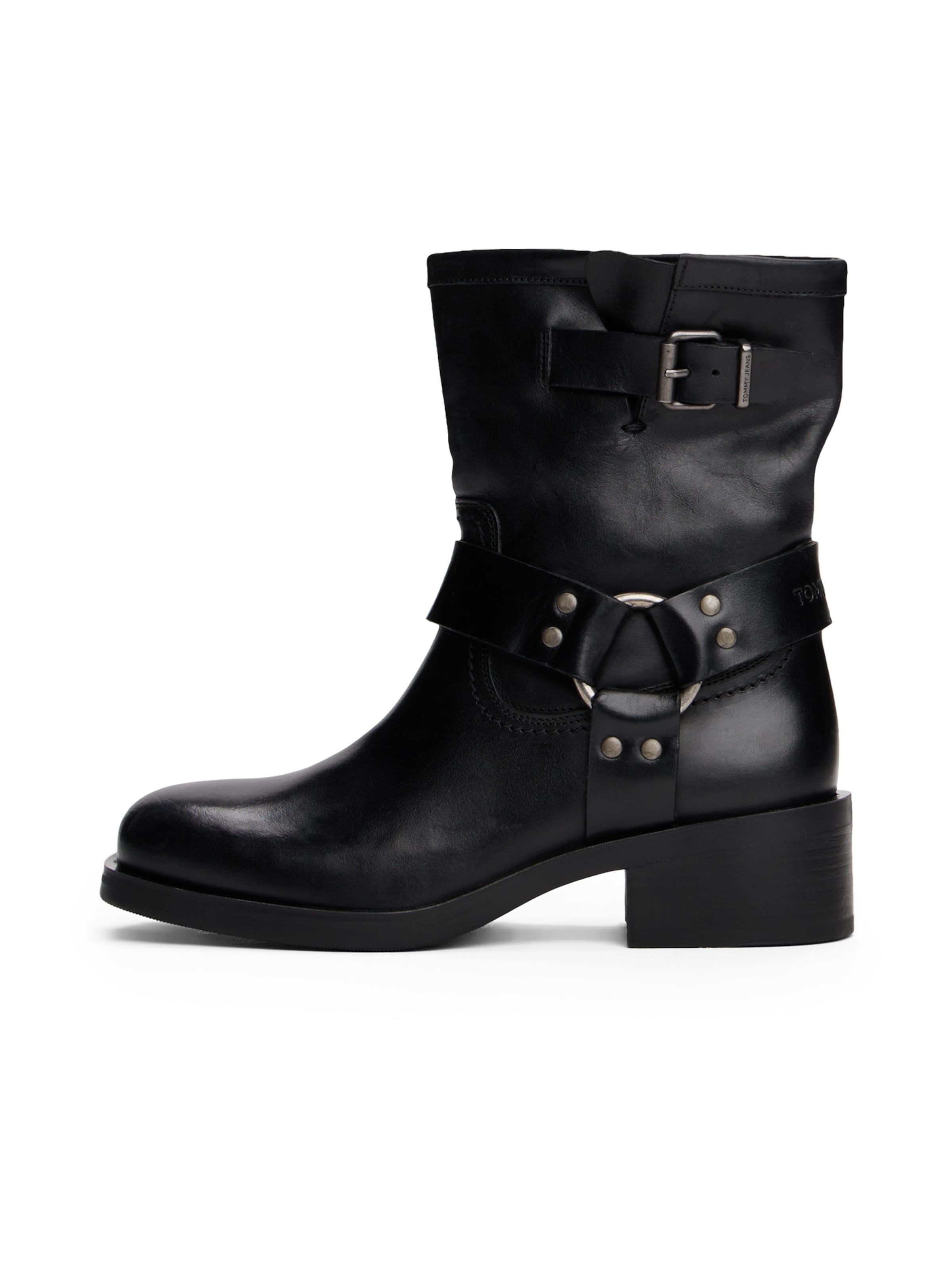 Tommy Jeans Kozačky – černá: přední strana