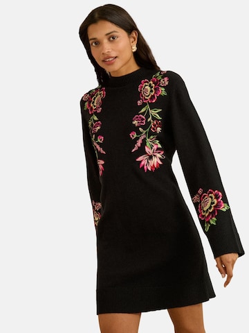 love & roses Gebreide jurk in Zwart: voorkant