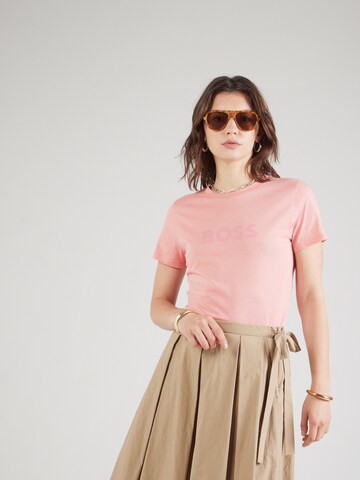 BOSS T-Shirt 'C_Elogo_5' in Pink: predná strana