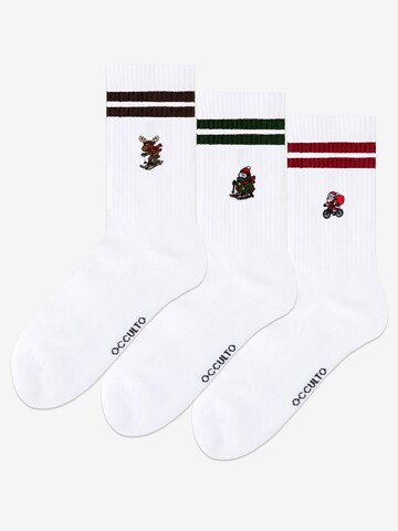 Occulto Sportsocken 'Rudolph'‌‌‌‌ in Weiß