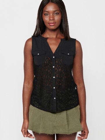 KOROSHI Blouse in Black: front