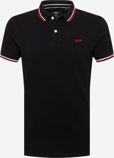 Superdry T-Shirt in feuerrot / schwarz / weiß, Produktansicht
