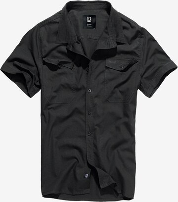 Brandit Button Up Shirt 'Roadstar' in Black: front