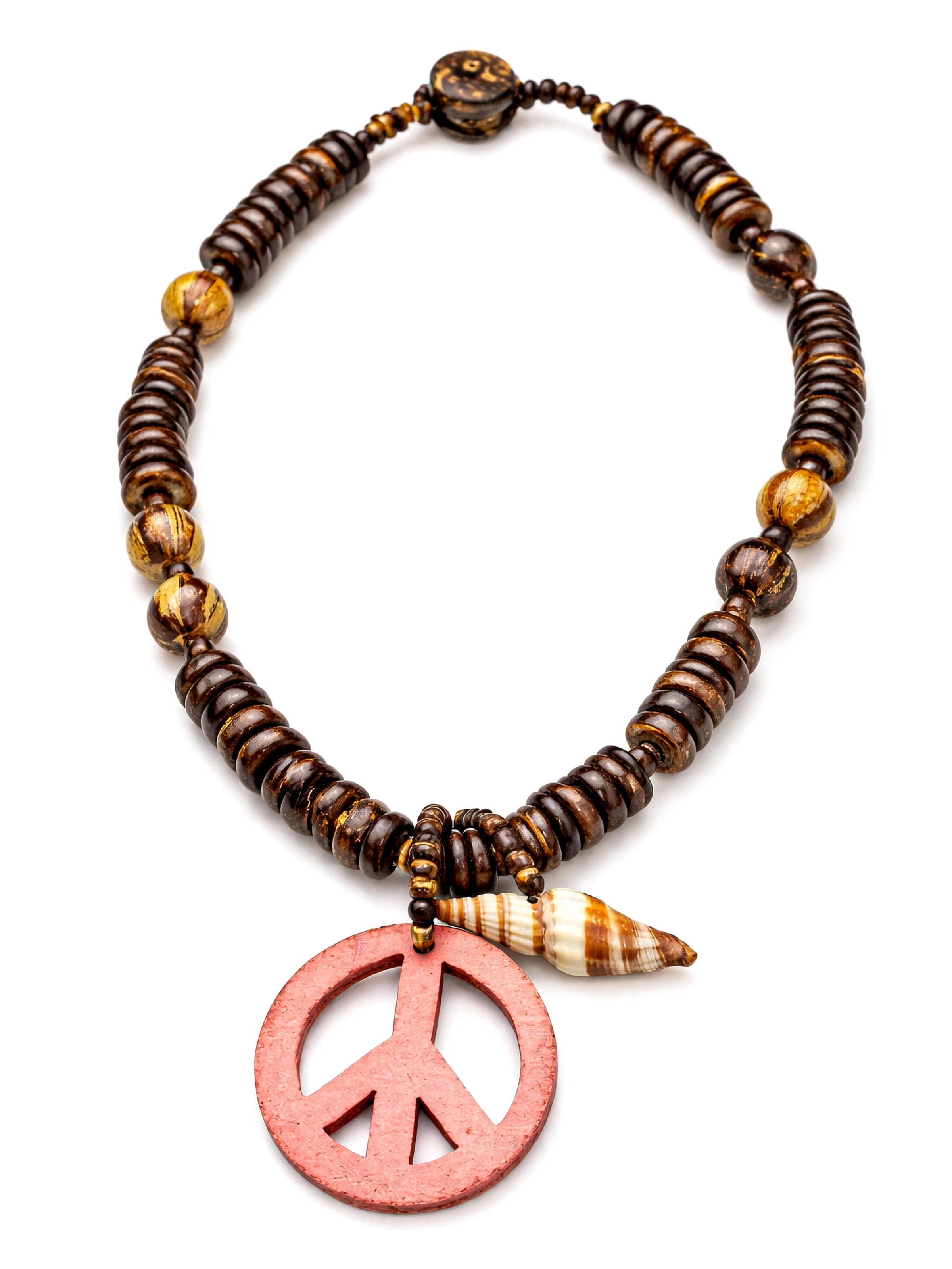 COLLEZIONE ALESSANDRO Necklace 'Peace' in Brown: front