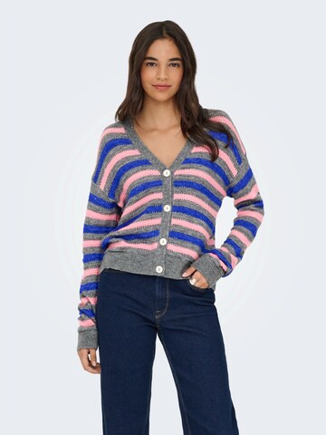 ONLY Gebreid vest 'ONLPoppy' in Grijs