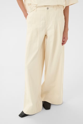 KAREN BY SIMONSEN Wide leg Jeans 'KBEleanor' in Beige: voorkant