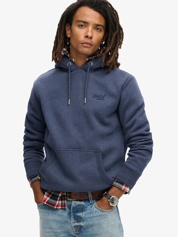 Superdry Sweatshirt 'Essential' in Blauw: voorkant