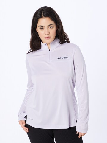 ADIDAS TERREX Functioneel shirt in Lila: voorkant