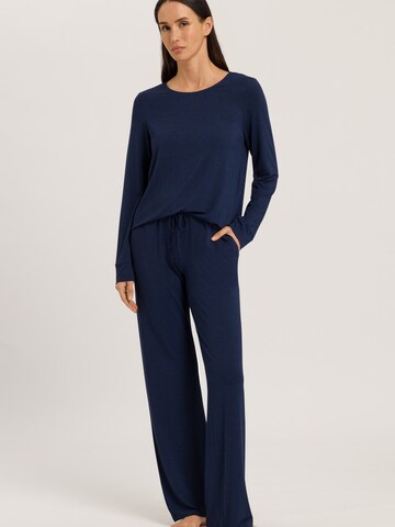 Hanro - Calças de pijama ' Natural Elegance ' em azul
