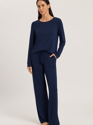 Hanro Pajama Pants ' Natural Elegance ' in Blue