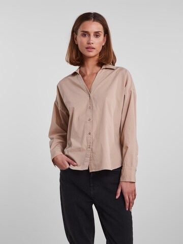 PIECES Blouse 'Anne' in Beige: front