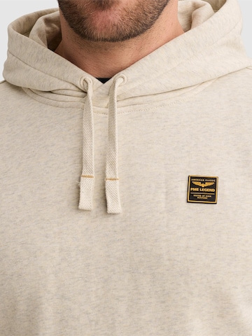 PME Legend Sweatshirt 'Hoodie with rubber badge and kangaroo pocket' in Wit