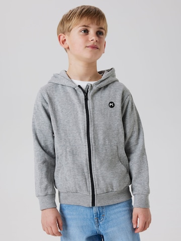 NAME IT Sweat jacket 'NKMVIMO' in Grey: front