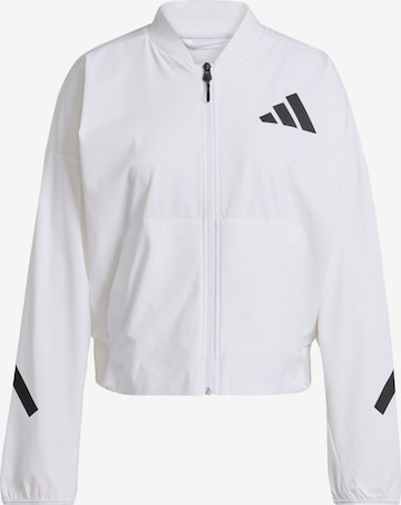 ADIDAS SPORTSWEAR Performance Jacket 'Z.N.E.' in White: front