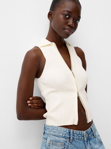Bershka Knitted vest in White
