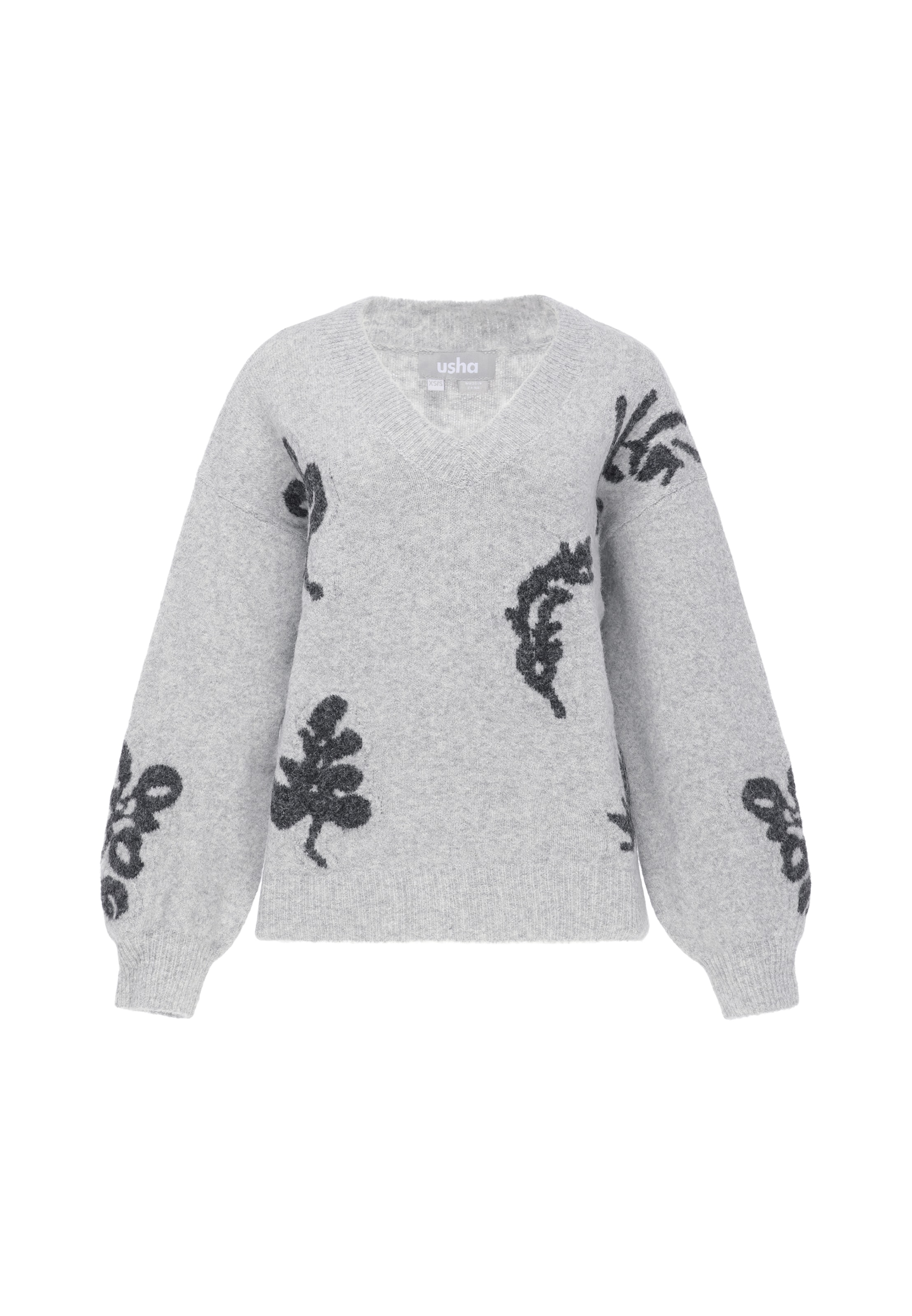 Usha Pullover in Grau: Vorderseite