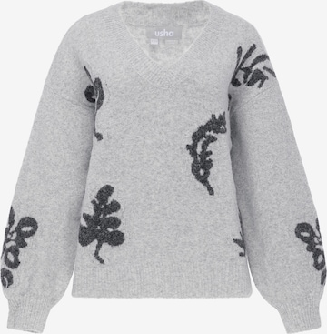 Usha Pullover in Grau: Vorderseite