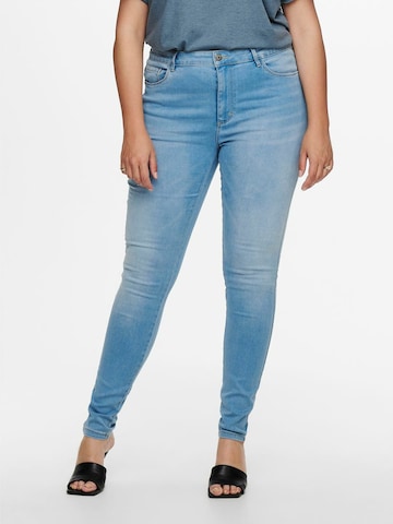Skinny Jeans 'Augusta' de la ONLY Carmakoma pe albastru: față