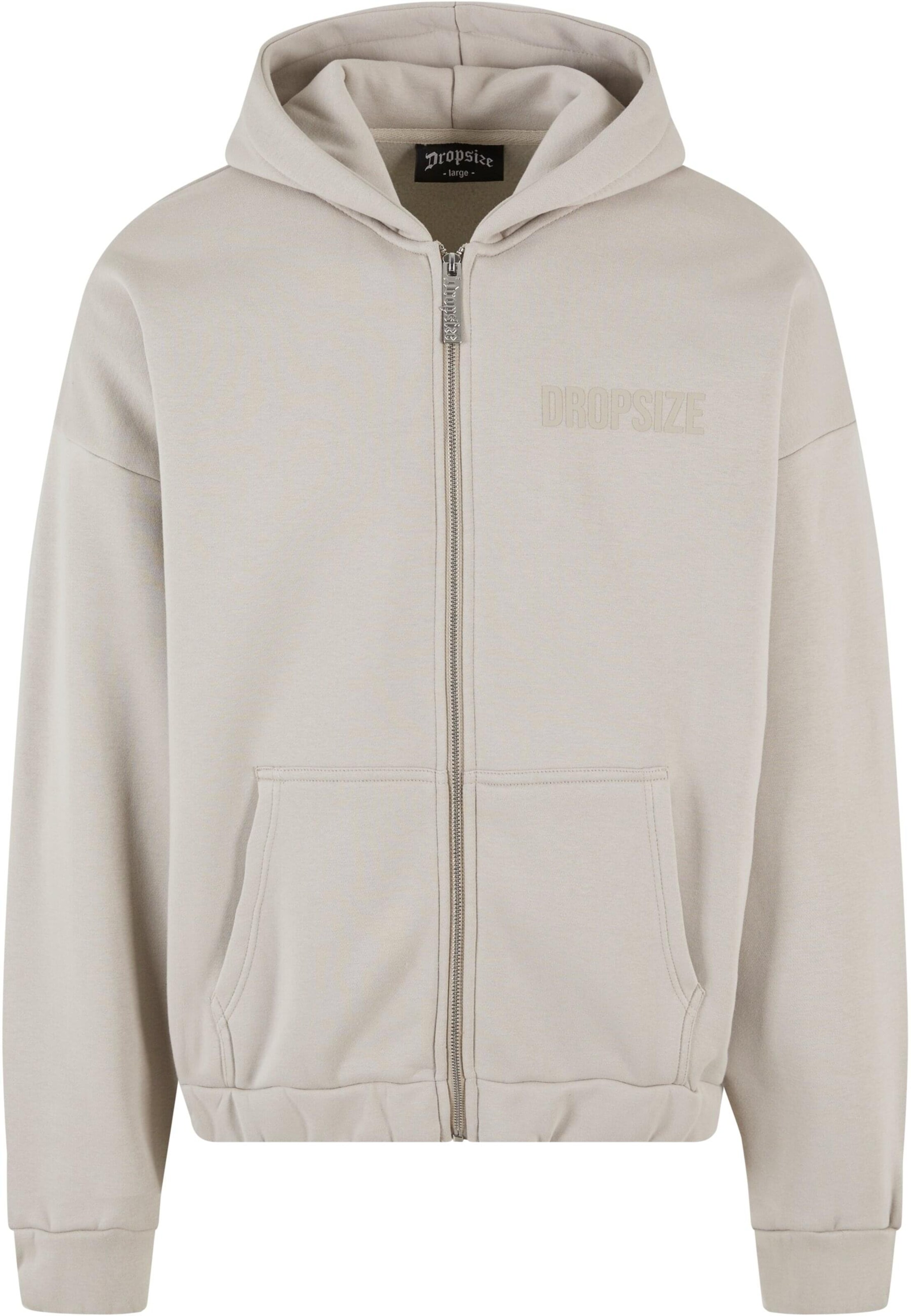 Dropsize Sweatjacke in Grau: Vorderseite