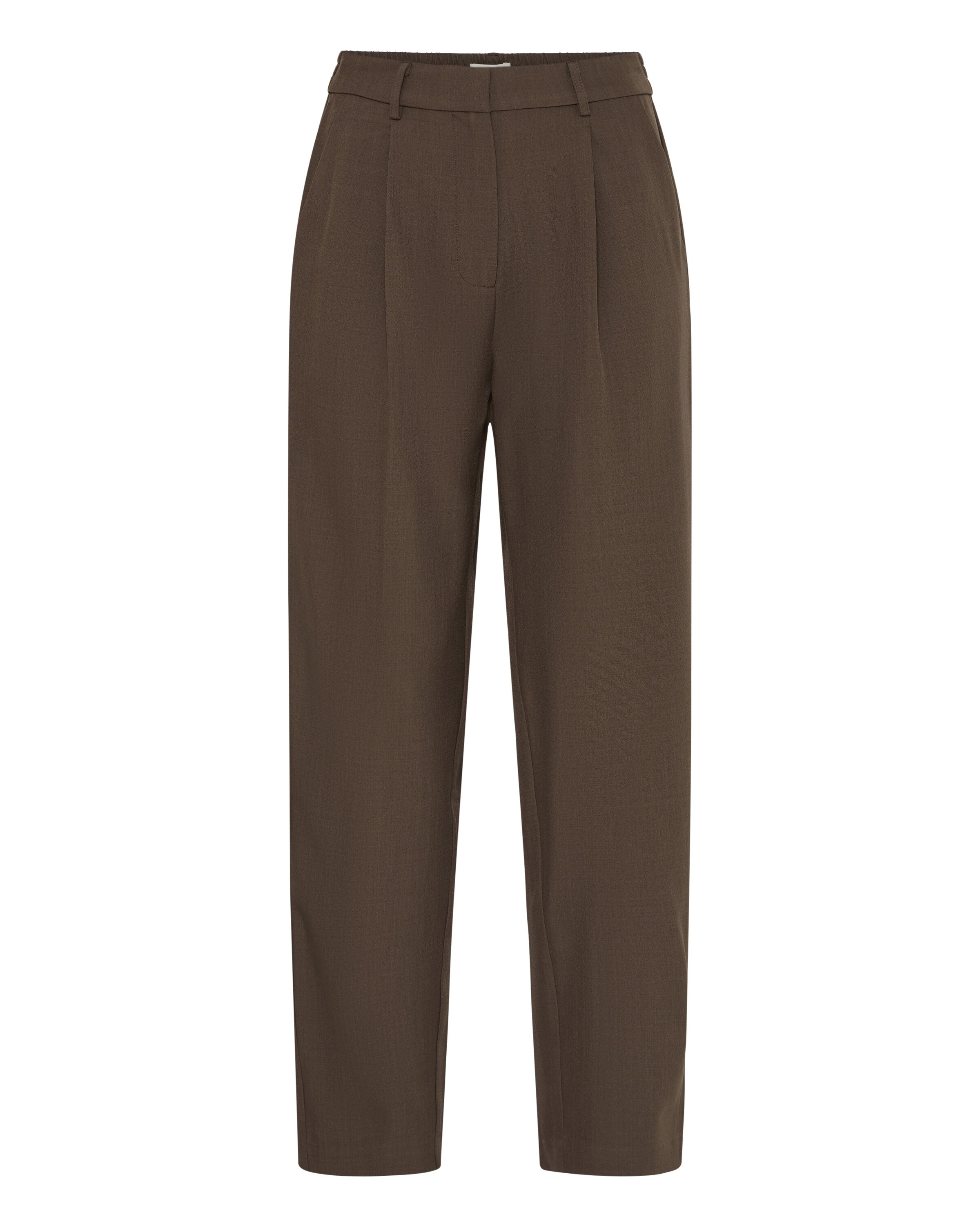 ICHI Pleat-front trousers 'IHFava' in Brown: front