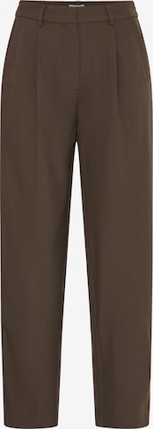 ICHI Pleat-front trousers 'IHFava' in Brown: front