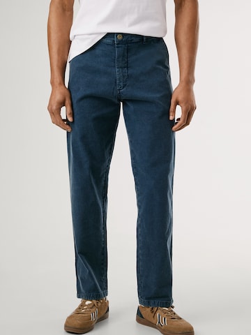 Pepe Jeans Regular Chino in Blauw: voorkant