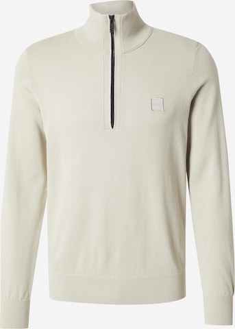BOSS Sweater 'Kanobix_S' in Beige: front