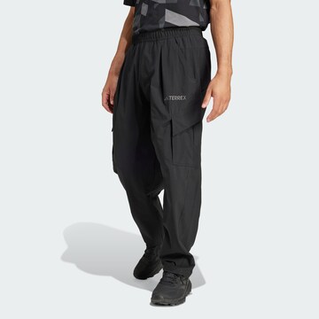 Loosefit Pantalon outdoor 'Xploric' ADIDAS TERREX en noir : devant