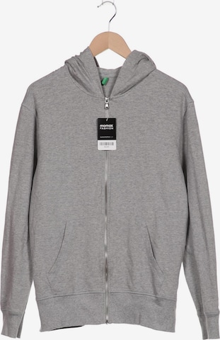 UNITED COLORS OF BENETTON Sweatshirt & Zip-Up Hoodie in L in Grey: front