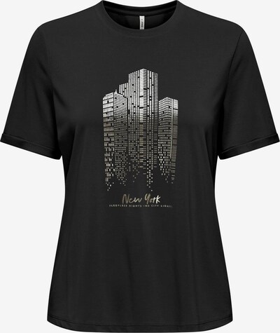 ONLY T-Shirt 'FREE LIFE' in schwarz / silber, Produktansicht
