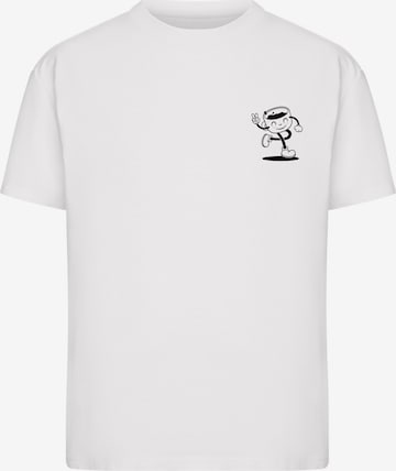 Merchcode Shirt 'Espresso' in Wit: voorkant