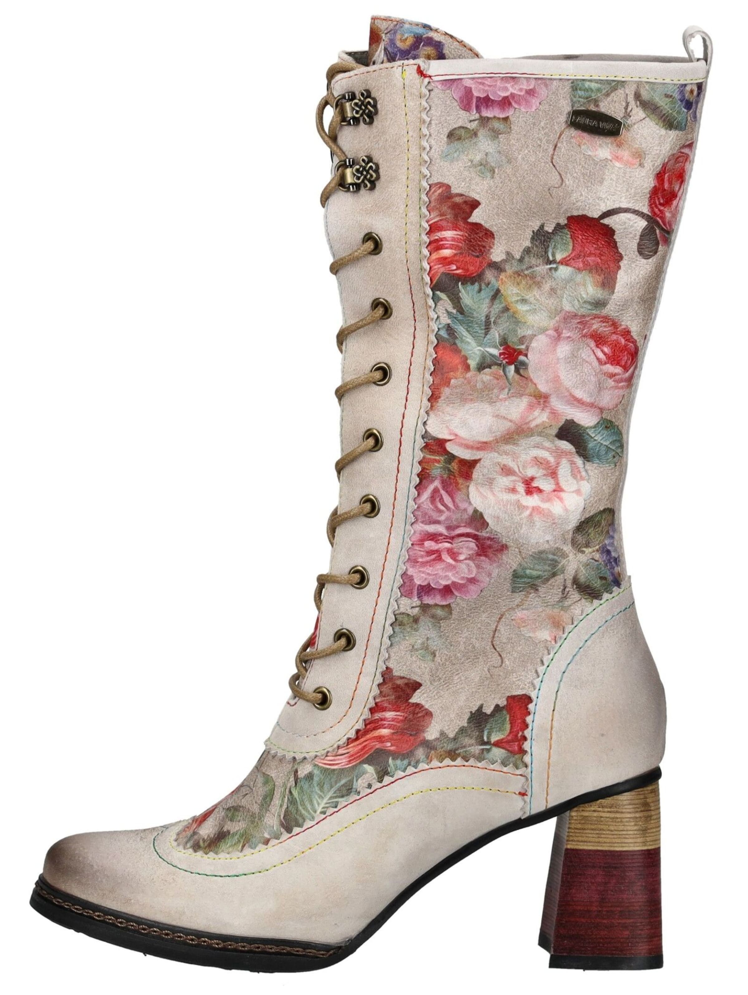 Bottes à lacets Laura Vita en beige