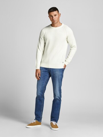 JACK & JONES Pullover 'Pannel' in Weiß