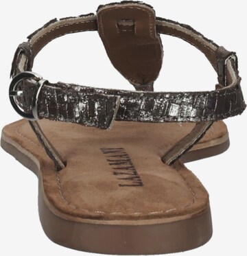 LAZAMANI T-Bar Sandals in Brown