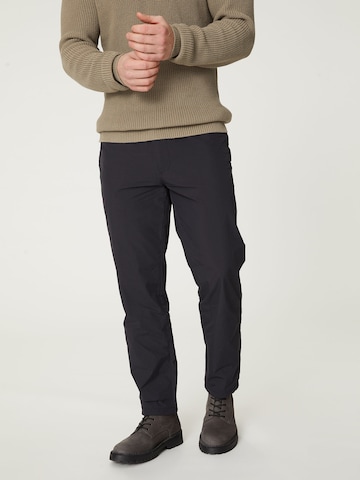 DAN FOX APPAREL Tapered Trousers 'Ege' in Black: front