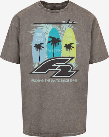 F2 Shirt 'Surboards See You On The Water Sommer Vibe' in Grey: front