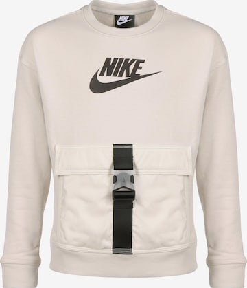Sweat Nike Sportswear en beige : devant