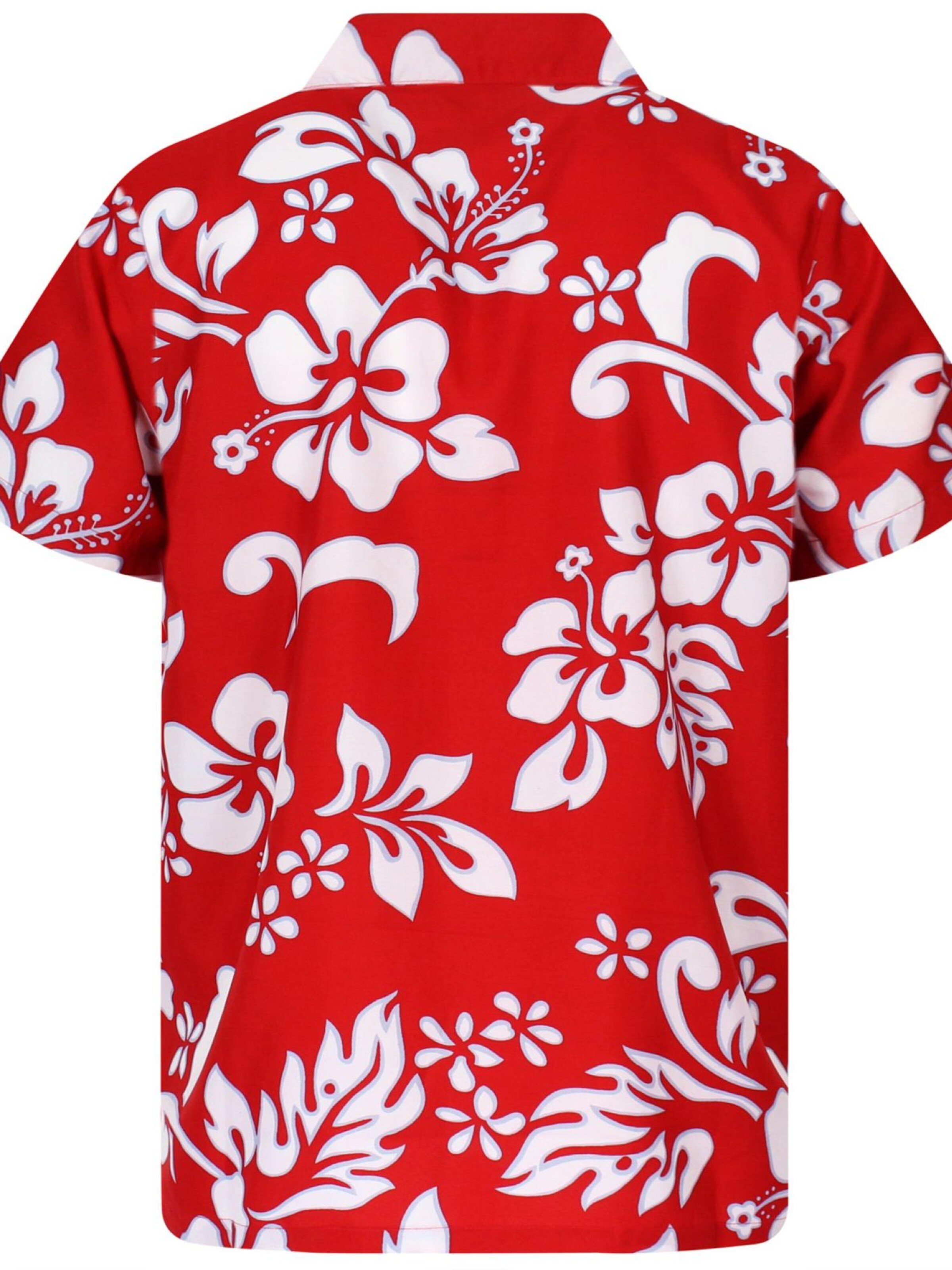 King Kameha Shirt 'Hibiscus' in Red