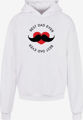 Sweat-shirt 'Fathers Day - Best Dad' Merchcode en blanc : devant