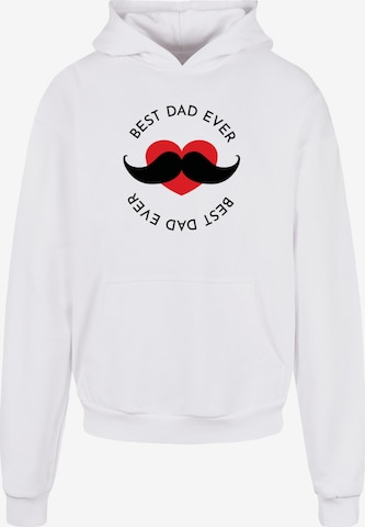 Sweat-shirt 'Fathers Day - Best Dad' Merchcode en blanc : devant