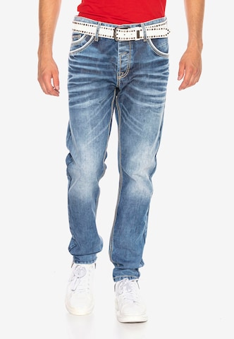 CIPO & BAXX Regular Jeans in Blauw: voorkant