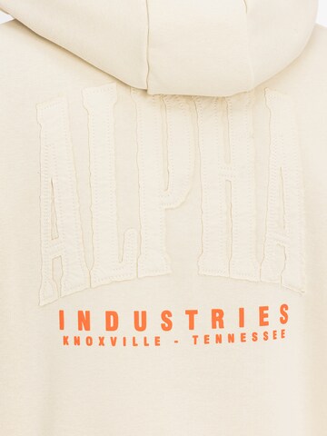 ALPHA INDUSTRIES Sweatshirt in Beige