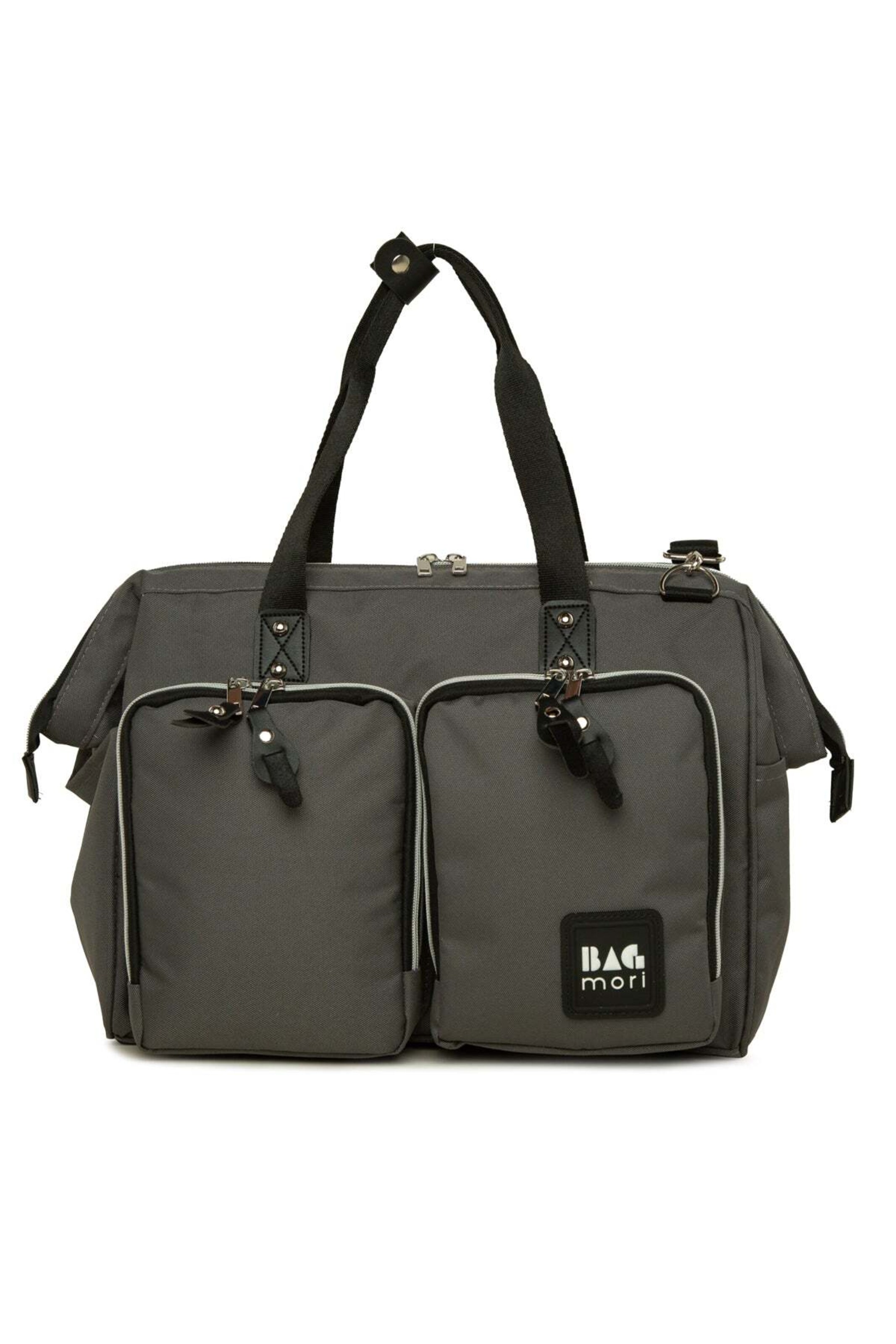 Bagmori Diaper Bags in Grey: front